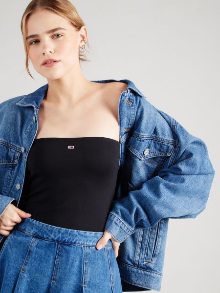Crop top Tommy Jeans crna
