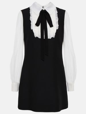 Mini vestido de crepé Valentino negro