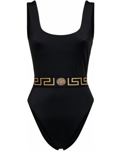 Злитий купальник Versace, чорний