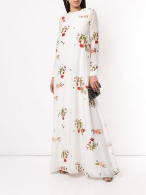 Bílé květinové šaty s potiskem Macgraw