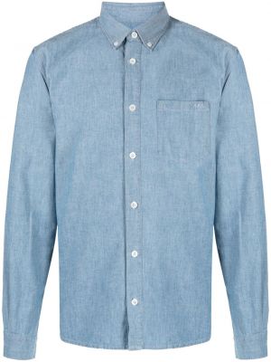 Camicia jeans ricamata A.p.c. blu