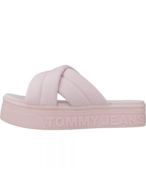 Klapki Tommy Jeans różowe