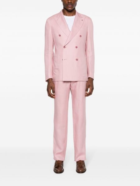Lininis kostiumas Tagliatore rožinė