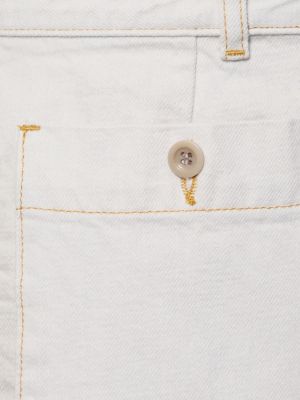 Szorty jeansowe bawełniane Maison Margiela białe