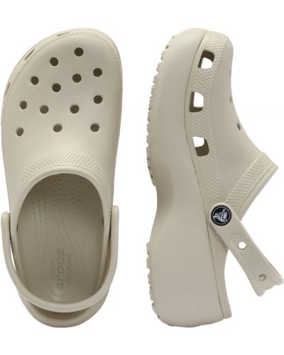 Класически ниски обувки на платформе Crocs бежово