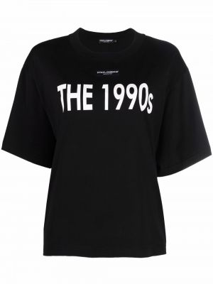 T-shirt con stampa Dolce & Gabbana nero