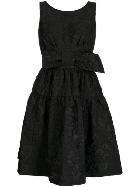 Žakárové mini šaty s mašľou Dice Kayek čierna