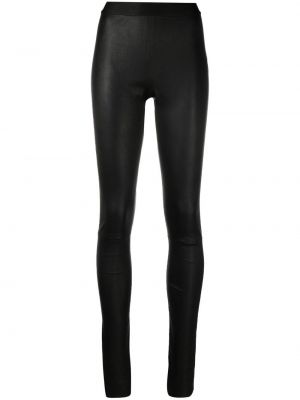 Pantalon en cuir skinny Ann Demeulemeester noir