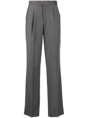 Vlněné rovné kalhoty 73 London šedé