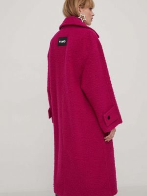 Vlněný kabát Hugo růžový