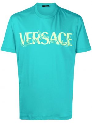 Тениска с принт Versace зелено