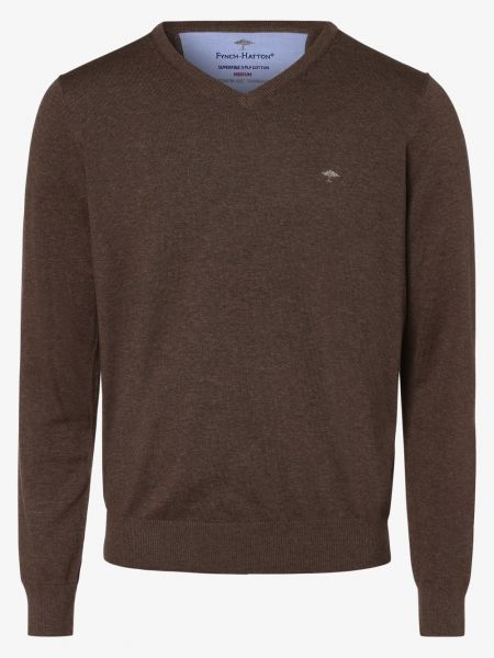 Sweter bawełniany Fynch-hatton brązowy