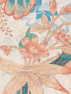 Květinový hedvábný šál s potiskem Pierre-louis Mascia modrý