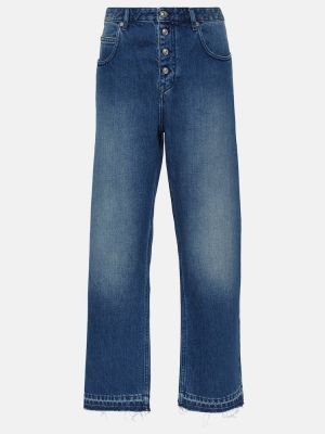 Proste jeansy z wysoką talią Marant Etoile niebieskie