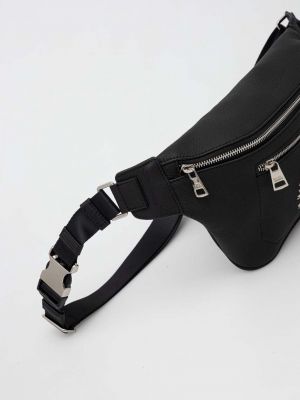 Kožna torba oko struka Karl Lagerfeld crna