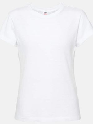 T-shirt di cotone in jersey Re/done bianco
