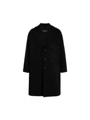 Czarny płaszcz wełniany oversize Neil Barrett