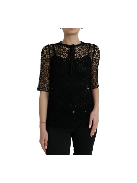 Bluzka koronkowa Dolce And Gabbana czarna