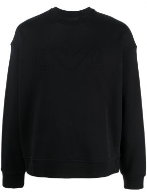 Sweatshirt med broderi Emporio Armani blå