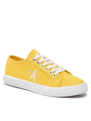 Scarpe in tela Calvin Klein Jeans giallo