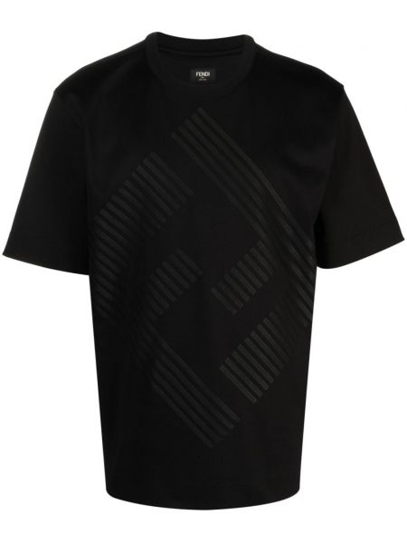 T-shirt aus baumwoll Fendi schwarz