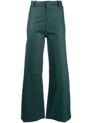 Kožené kalhoty Arma zelené