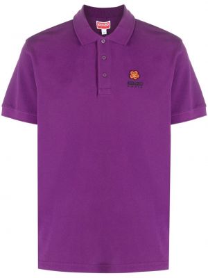 Raštuotas polo marškinėliai Kenzo violetinė
