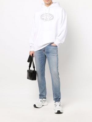 Oversize hoodie mit print Diesel weiß