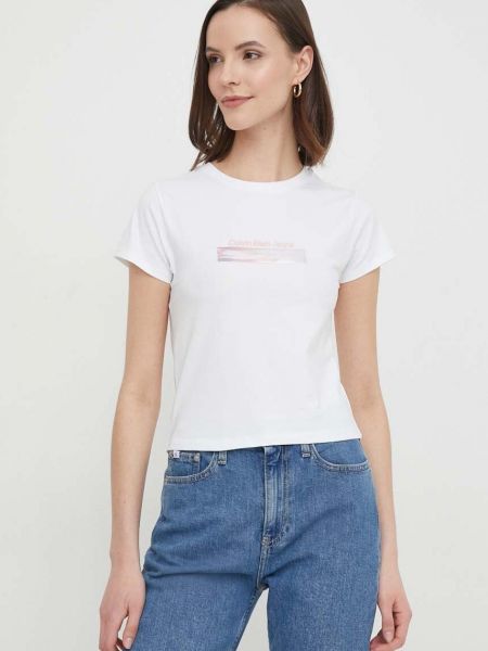 Biały top Calvin Klein Jeans