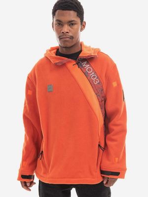 Hoodie s kapuljačom od flisa s printom A-cold-wall* narančasta
