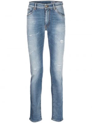 Jeans skinny taille basse Pt Torino bleu