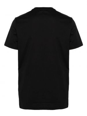 Bavlněné tričko s výšivkou Dondup černé
