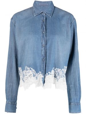 Denim paita Ermanno Scervino sininen