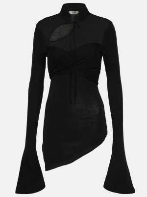Mini robe en laine Didu noir