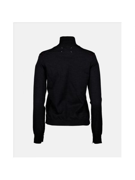 Jersey cuello alto con cuello alto de tela jersey Maison Margiela negro