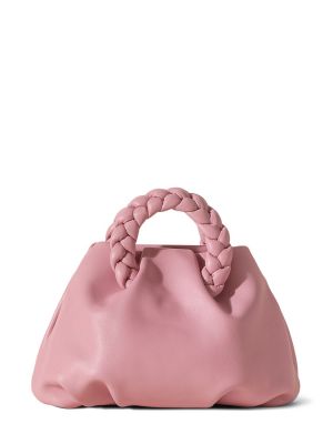 Bolso clutch de cuero Hereu rosa