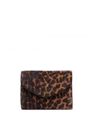 Semišová peňaženka s potlačou s leopardím vzorom Jérôme Dreyfuss