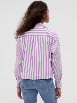 Pruhovaná košile Gap fialová