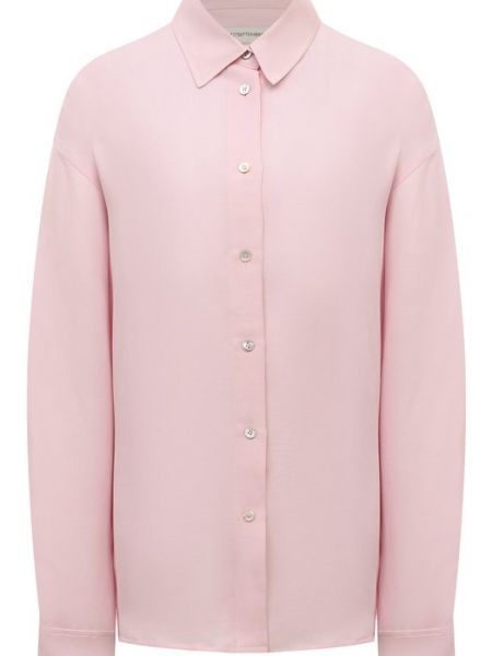 Льняная рубашка из вискозы Le17septembre розовая