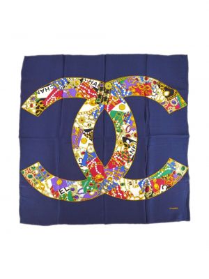 Schal mit print Chanel Pre-owned blau