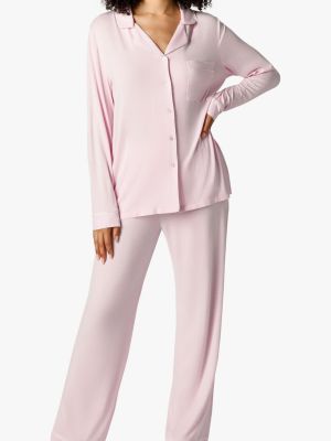 Пижама на пуговицах Chelsea Peers розовая