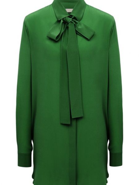 Шелковая блузка Elie Saab зеленая