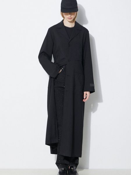 Vlněný kabát Mm6 Maison Margiela černý
