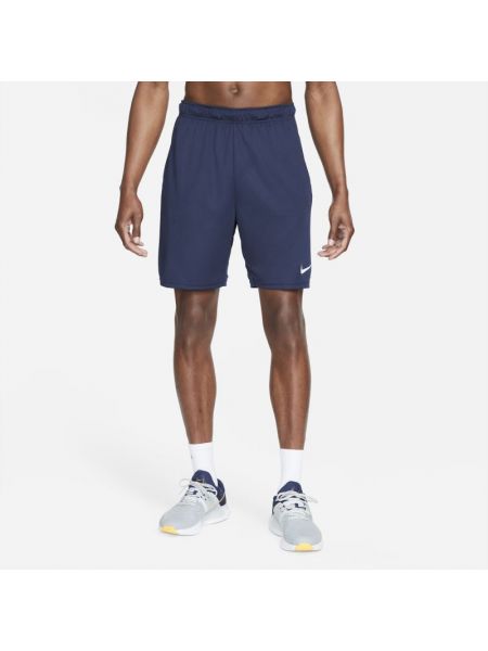 Męskie spodenki treningowe z dzianiny Nike Dri-FIT 20,5 cm - Niebieski
