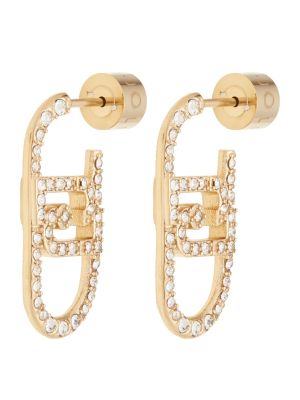 Σκουλαρίκια με διαφανεια Liu Jo χρυσό