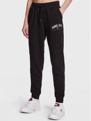 Tommy Jeans Pantaloni trening Lala DW0DW15057 Negru Slim Fit