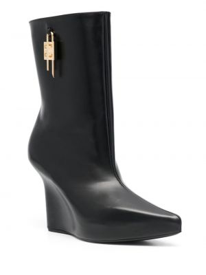 Kotníkové boty na klínovém podpatku Givenchy černé