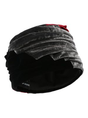 Шелковая шапка из вискозы Giorgio Armani черная