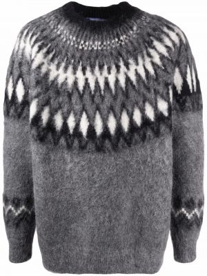 Puloverel tricotate cu imagine cu imprimeu geometric Junya Watanabe Man