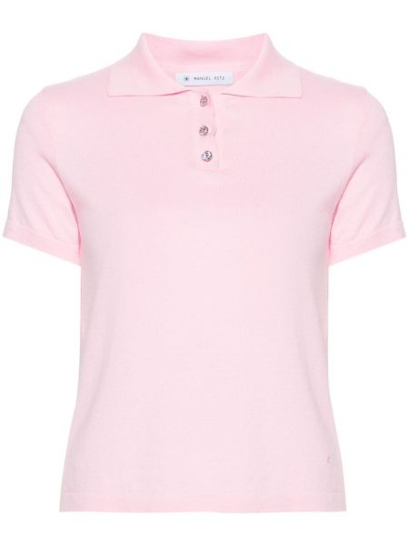 Adīti kokvilnas polo krekls Manuel Ritz rozā